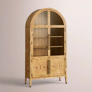 Harlina Burl Glass Cabinet