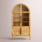 Harlina Burl Glass Cabinet
