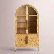 Harlina Burl Glass Cabinet