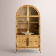 Harlina Burl Glass Cabinet