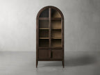 Haven Glass-Door Oak Cabinet  36“W 46”W