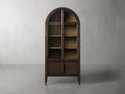 Haven Glass-Door Oak Cabinet  36“W 46”W