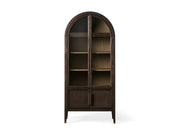 Haven Glass-Door Oak Cabinet  36“W 46”W