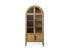Haven Glass-Door Oak Cabinet  36“W 46”W
