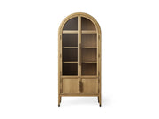 Haven Glass-Door Oak Cabinet  36“W 46”W