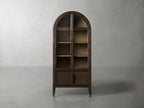Haven Glass-Door Oak Cabinet  36“W 46”W