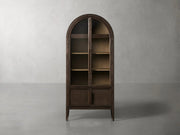 Haven Glass-Door Oak Cabinet  36“W 46”W