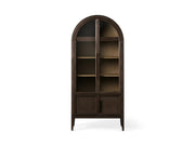 Haven Glass-Door Oak Cabinet  36“W 46”W