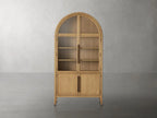 Haven Glass-Door Oak Cabinet  36“W 46”W