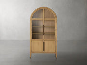 Hettina Glass Door Oak Cabinet  36