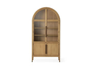 Haven Glass-Door Oak Cabinet  36“W 46”W