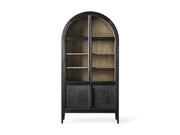 Haven Glass-Door Oak Cabinet  36“W 46”W