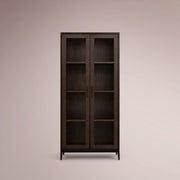 Avindra Glass Cabinet — CARAMEL