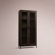 Avindra Glass Cabinet — CARAMEL