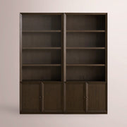 Norvella Modular Hutch Cabinet — MOCHA / DOUBLE