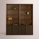 Norvella Modular Hutch Cabinet — MOCHA / DOUBLE