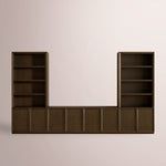 Norvella Modular Open Media Cabinet Set — MOCHA