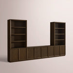 Norvella Modular Open Media Cabinet Set — MOCHA
