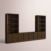 Norvella Modular Open Media Cabinet Set — MOCHA