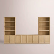 Norvella Modular Open Media Cabinet Set — SAND