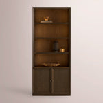 Norvella Modular Hutch Cabinet — MOCHA / SINGLE