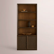 Norvella Modular Hutch Cabinet — MOCHA / SINGLE