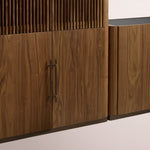 Polvara Modular Reeded Media Cabinet Set With Drawers