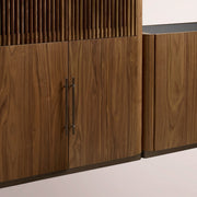 Polvara Modular Reeded Media Cabinet Set With Drawers