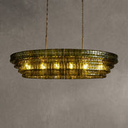 Ghiaccio Glass Oval Chandelier 54''65''