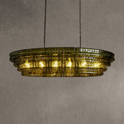 Ghiaccio Glass Oval Chandelier 54''65''