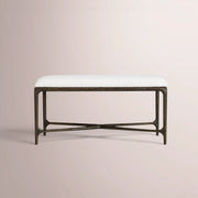 Caloria Fabric End-of-Bed Bench — FORGED BRONZE / 36