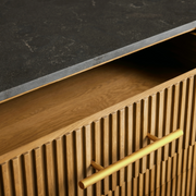 Favera Five-Drawer Dresser — HONEY / BLUESTONE