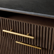 Favera Five-Drawer Dresser — MOCHA / BLUESTONE