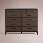 Avindra Eleven-Drawer Dresser — CARAMEL
