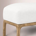 Caloria Ottoman — FORGED BRASS / SNOW WHITE