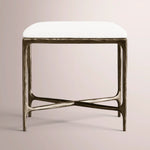 Caloria Fabric Stool — FORGED BRONZE / SNOW WHITE