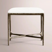 Caloria Fabric Stool — FORGED BRONZE / SNOW WHITE