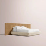 Ethoria Wide Extended Panel Bed with Fabric Base