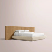 Ethoria Wide Extended Panel Bed with Fabric Base