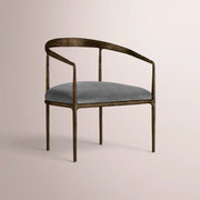 Caloria Curved Chair — FORGED BRONZE / GRAPHITE VELVET