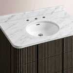 Ethoria Single Extra-Wide Vanity — BLACK OAK / OVAL