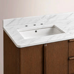Liromelle Double Vanity — BROWN OAK / CARRARA / RECTANGLE