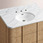 Ethoria Single Extra-Wide Vanity — NATURAL OAK / OVAL