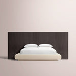 Ethoria Wide Extended Panel Bed with Fabric Base