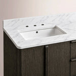 Liromelle Double Vanity — BLACK OAK / CARRARA / RECTANGLE