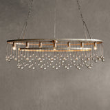 Aubrey Oval Crystal Ball 7 Light Chandelier
