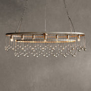 Aubrey Oval Crystal Ball 7 Light Chandelier