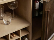 Haven Oak Liquor Cabinet 36”W