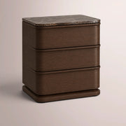 Liromelle Emperador Closed Nightstand — BROWN BRUSHED OAK / BROWN EMPERADOR MARBLE / 20