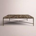 Caloria Thaddeus Marble Square Coffee Table — BROWN MARBLE-BRONZE / 52